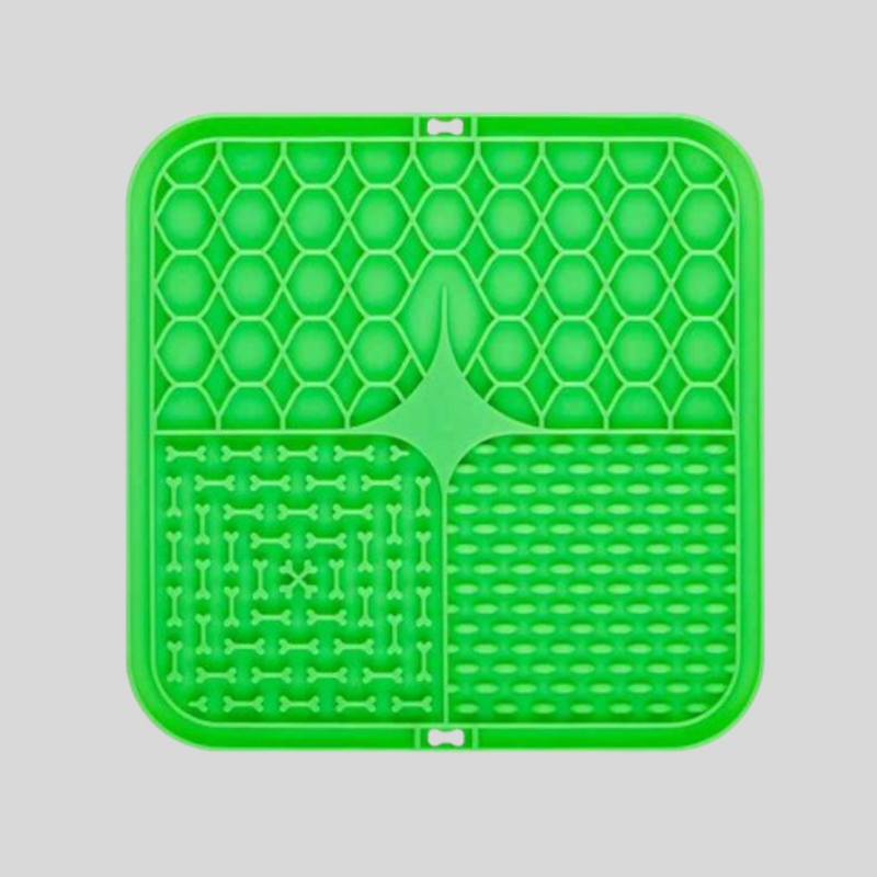 Tapete de silicone com alimentação lenta — ideal para pets ansiosos.