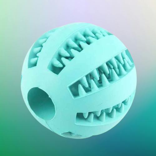 Bola de Brinquedo Interativa para Cães e Gatos – Resistente, Não Tóxica, com Dispensador de Petiscos e Limpeza Dental