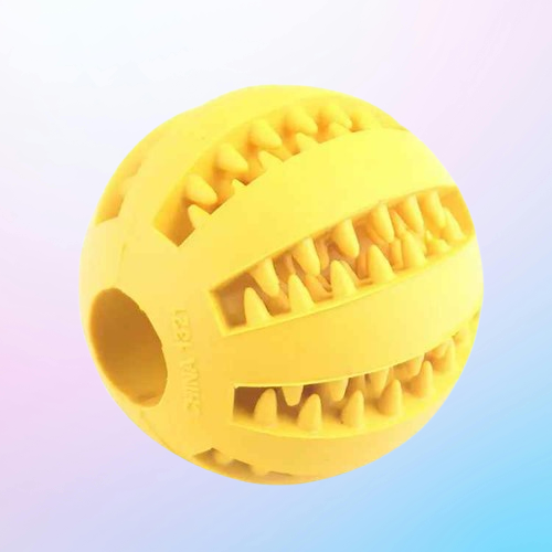 Bola de Brinquedo Interativa para Cães e Gatos – Resistente, Não Tóxica, com Dispensador de Petiscos e Limpeza Dental