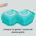 Escova de banho para cães Escova de massagem para animais de estimação Dispensador de xampu Escova de silicone macia Cerdas de borracha para cães e gatos Ferramenta de banho e tosa
