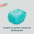 Escova de banho para cães Escova de massagem para animais de estimação Dispensador de xampu Escova de silicone macia Cerdas de borracha para cães e gatos Ferramenta de banho e tosa