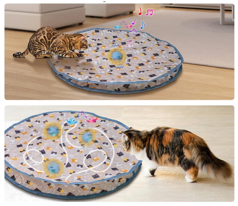 Brinquedo inteligente para gatos: ativa por toque, rola e esconde!