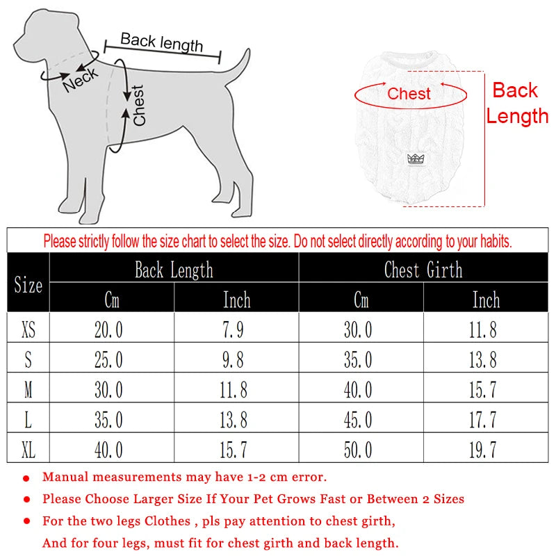 Jaqueta de Lã Aconchegante para Pets – Roupas Outono/Inverno para Cães Pequenos e Gatos | Casaco Macio para Chihuahua, Yorkie, Corgi e Mais!