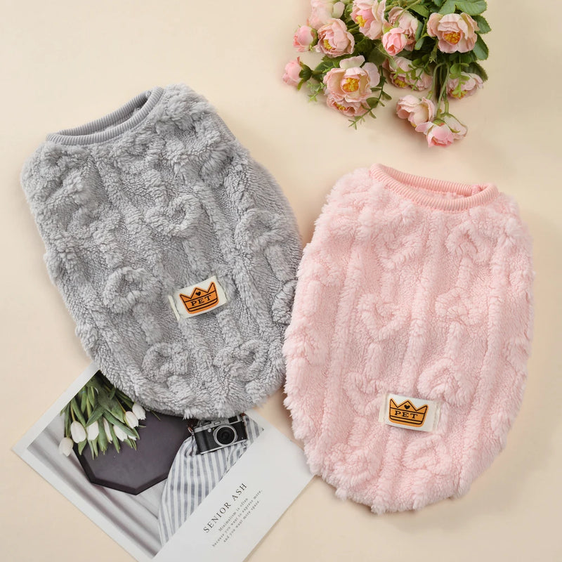 Jaqueta de Lã Aconchegante para Pets – Roupas Outono/Inverno para Cães Pequenos e Gatos | Casaco Macio para Chihuahua, Yorkie, Corgi e Mais!