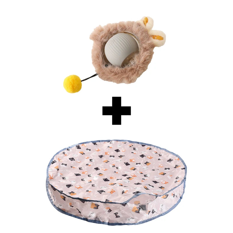 Brinquedo inteligente para gatos: ativa por toque, rola e esconde!